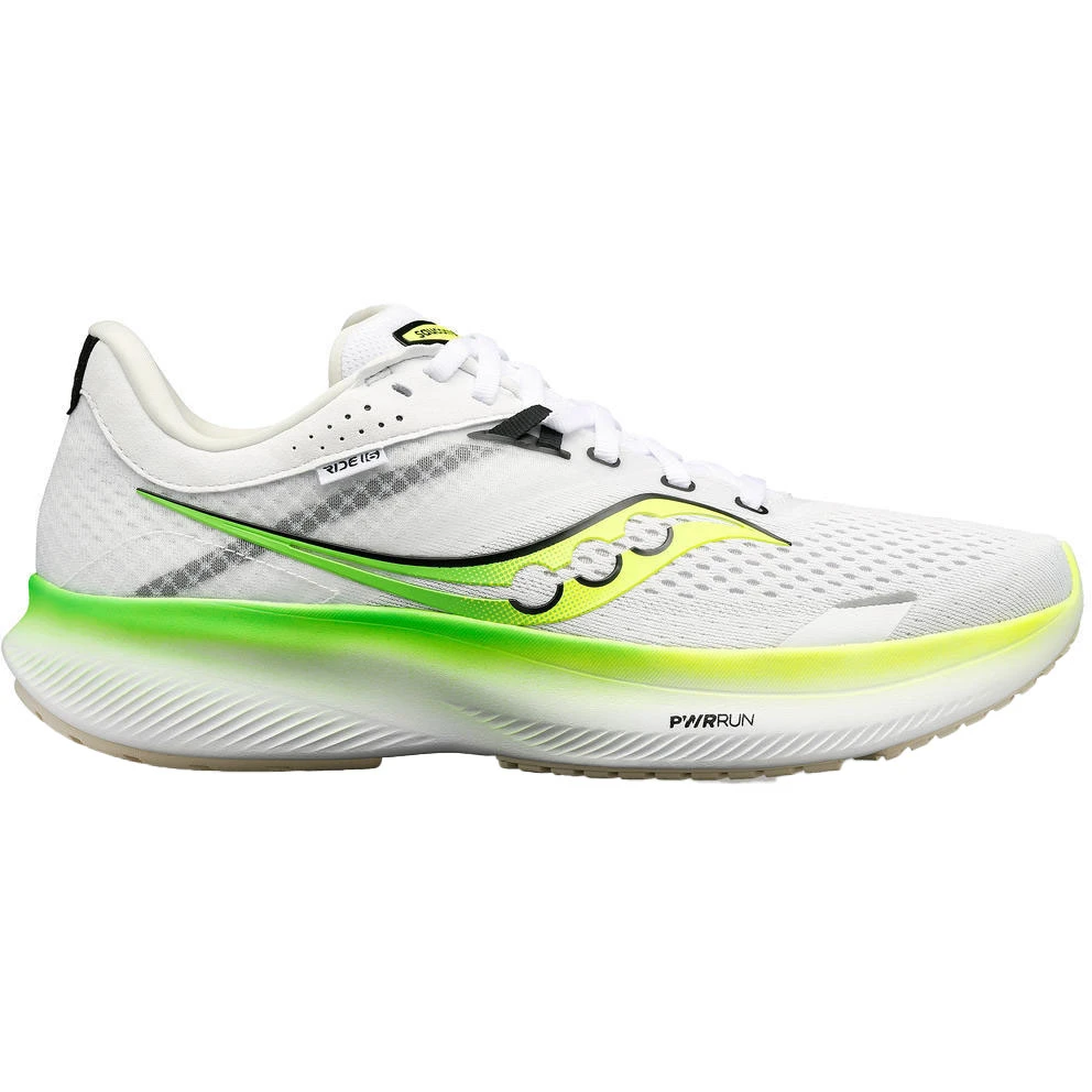 Saucony Ride 16 Running Shoes - White/slime 1 Saucony Ride 16 Running Shoes - White/slime