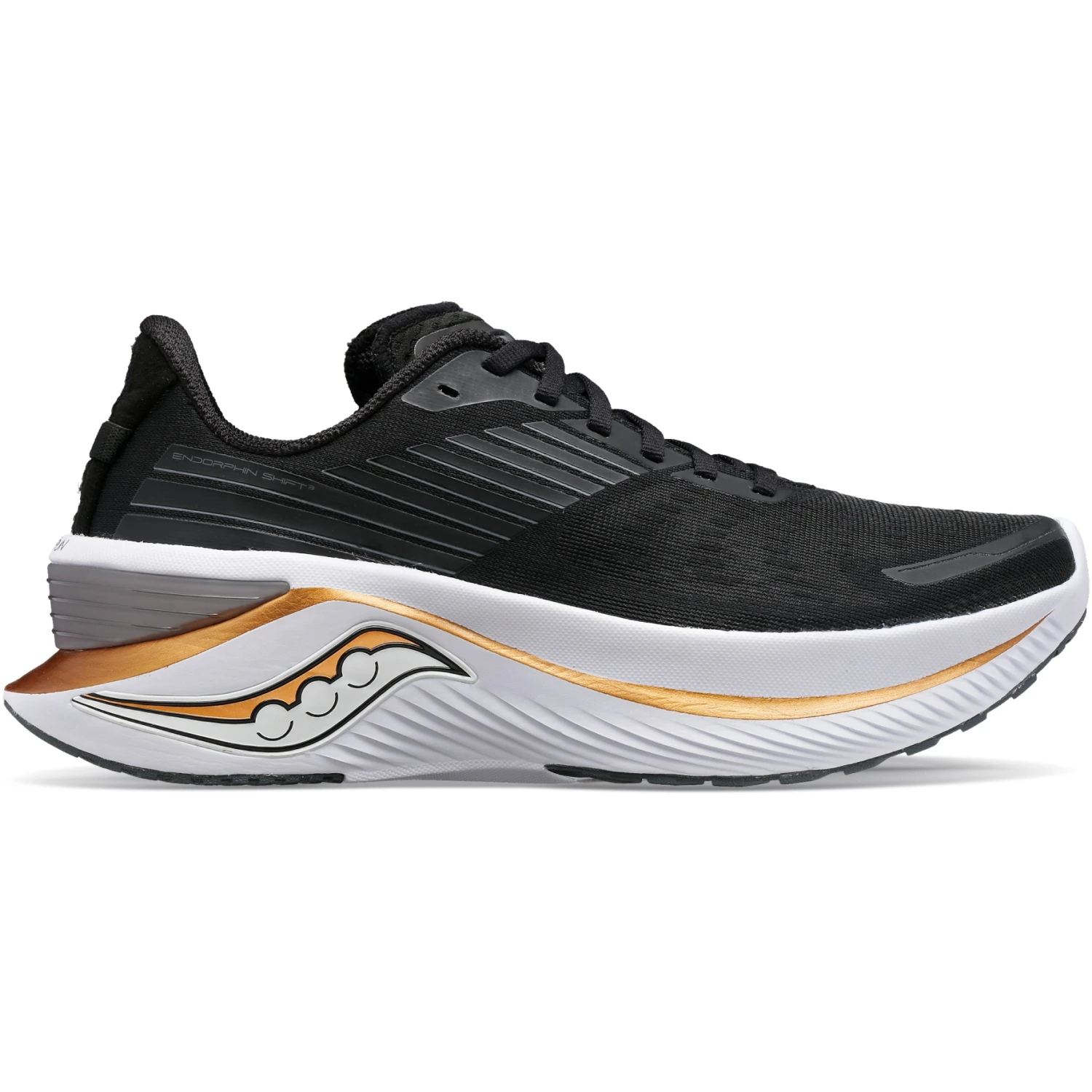 Saucony Endorphin Shift 3 Men Road Shoe - Black/goldstruck 2 Saucony Endorphin Shift 3 Men Road Shoe - Black/goldstruck - Image 2