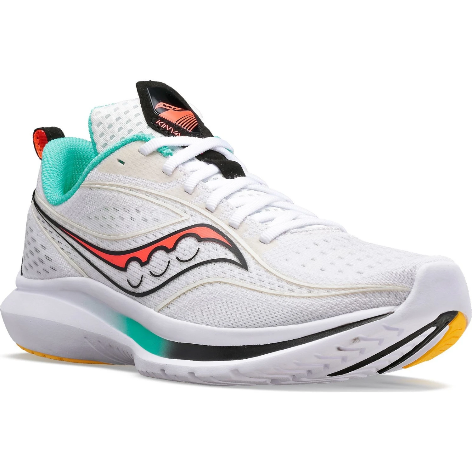 Saucony Kinvara 13 Women's Running Shoes - White/black/vizi 2 Saucony Kinvara 13 Women's Running Shoes - White/black/vizi - Image 2