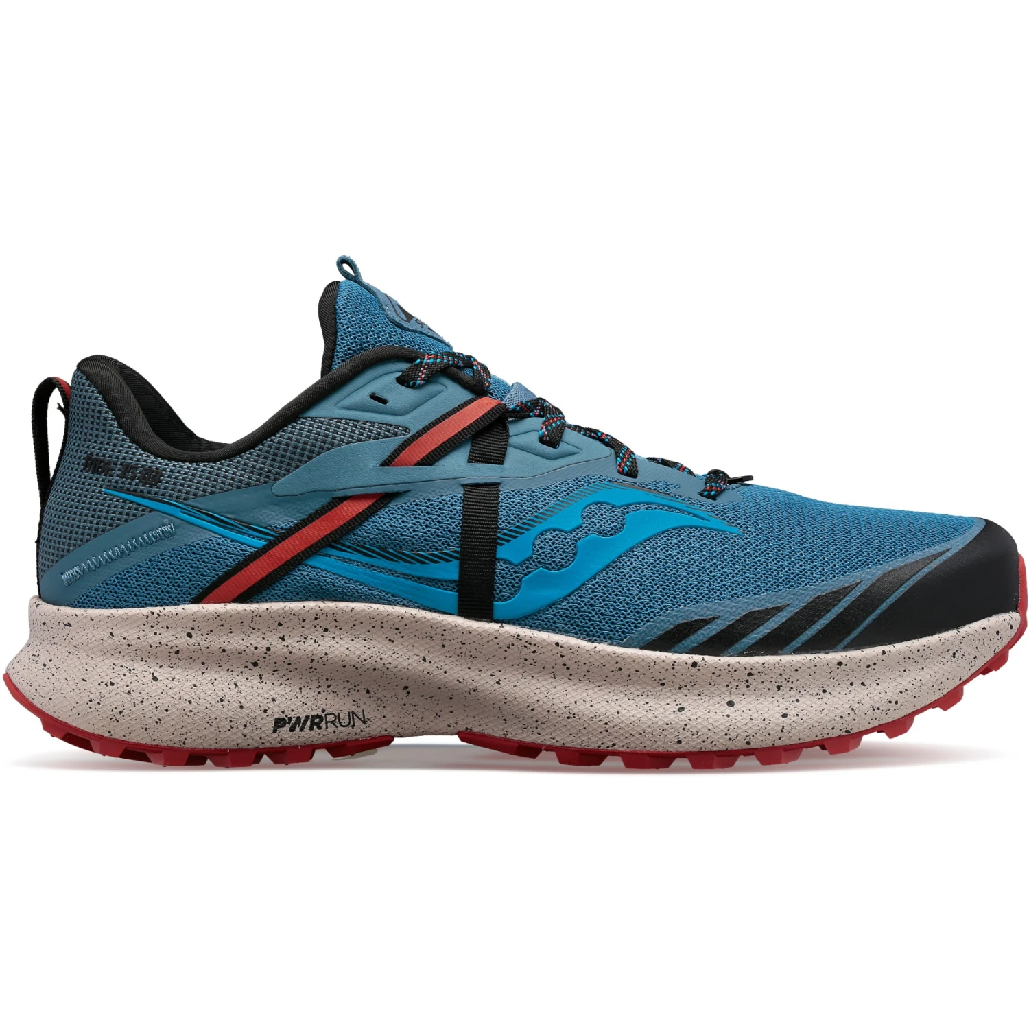 Saucony Ride 15 TR Men Trail Shoe - Deep Sea/lava 2 Saucony Ride 15 TR Men Trail Shoe - Deep Sea/lava - Image 2