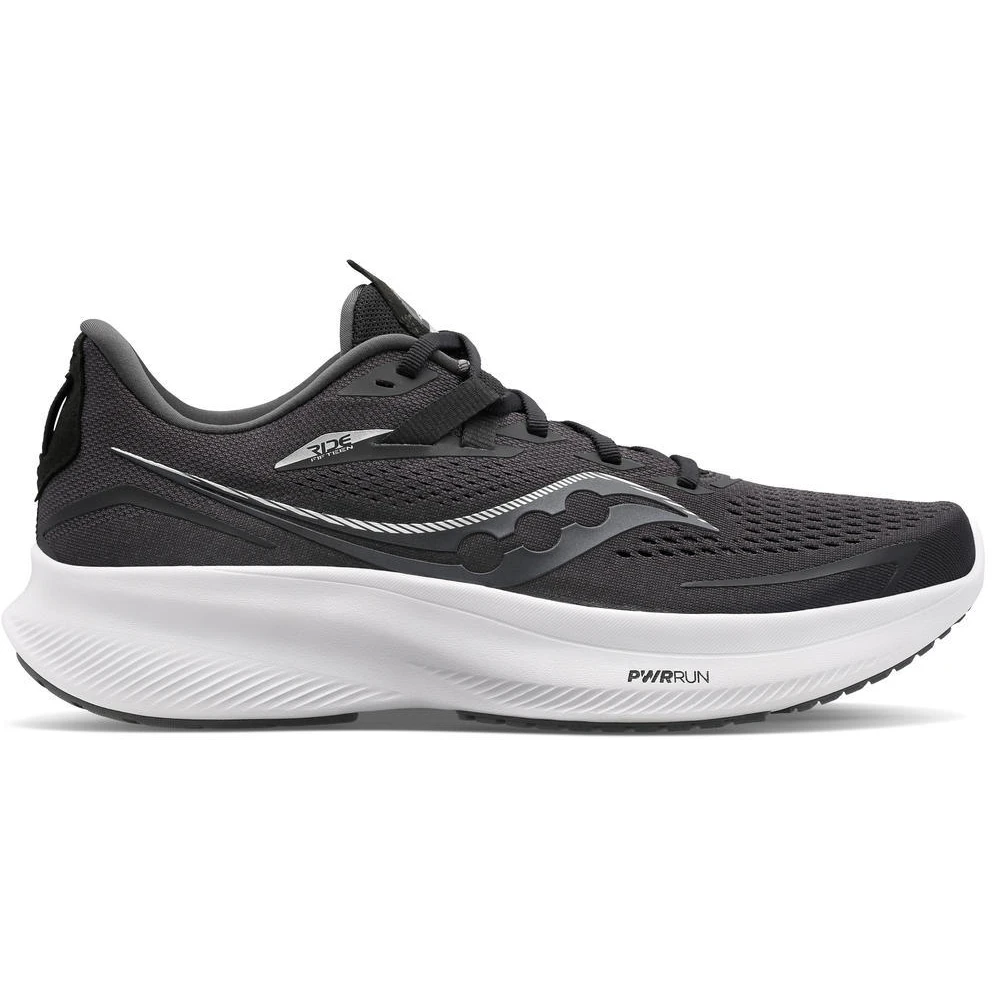 Saucony Ride 15 Running Shoes - Black/white 1 Saucony Ride 15 Running Shoes - Black/white