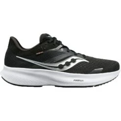 Saucony Ride 16 Running Shoes Wide - Black/white