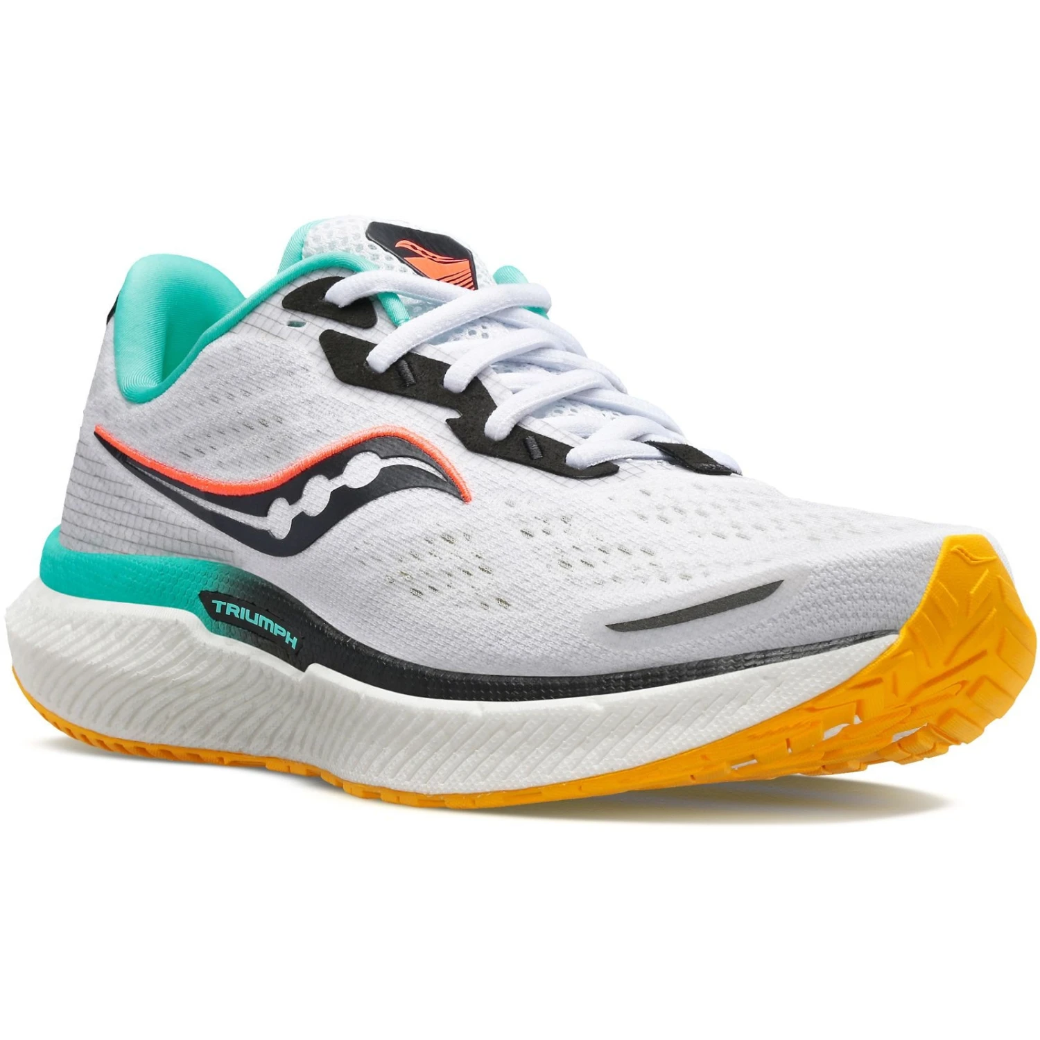 Saucony Triumph 19 Women's Running Shoes - White/black/vizi 2 Saucony Triumph 19 Women's Running Shoes - White/black/vizi - Image 2