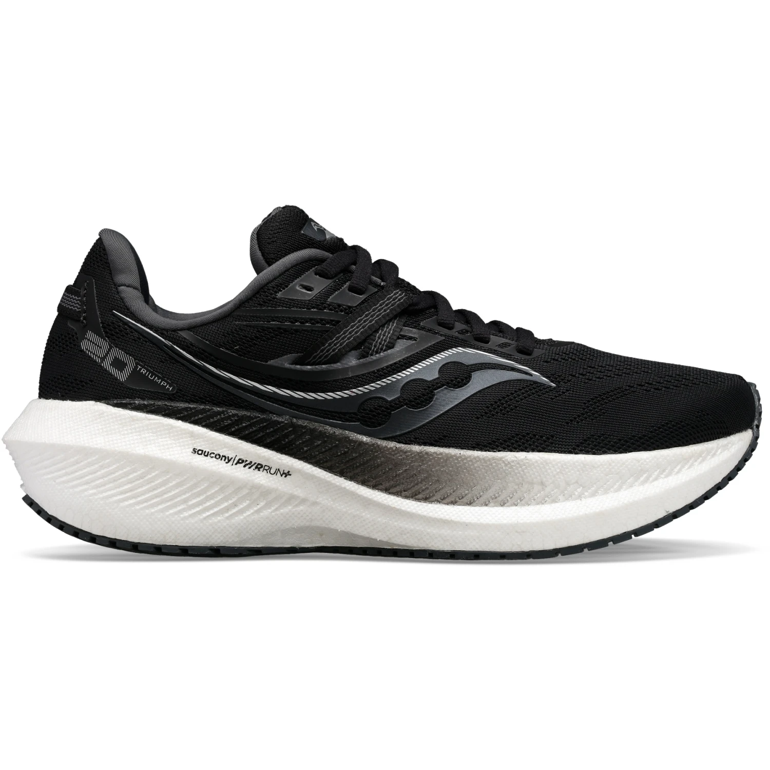 Saucony Triumph 20 Men Road Shoe - Black/white 2 Saucony Triumph 20 Men Road Shoe - Black/white - Image 2