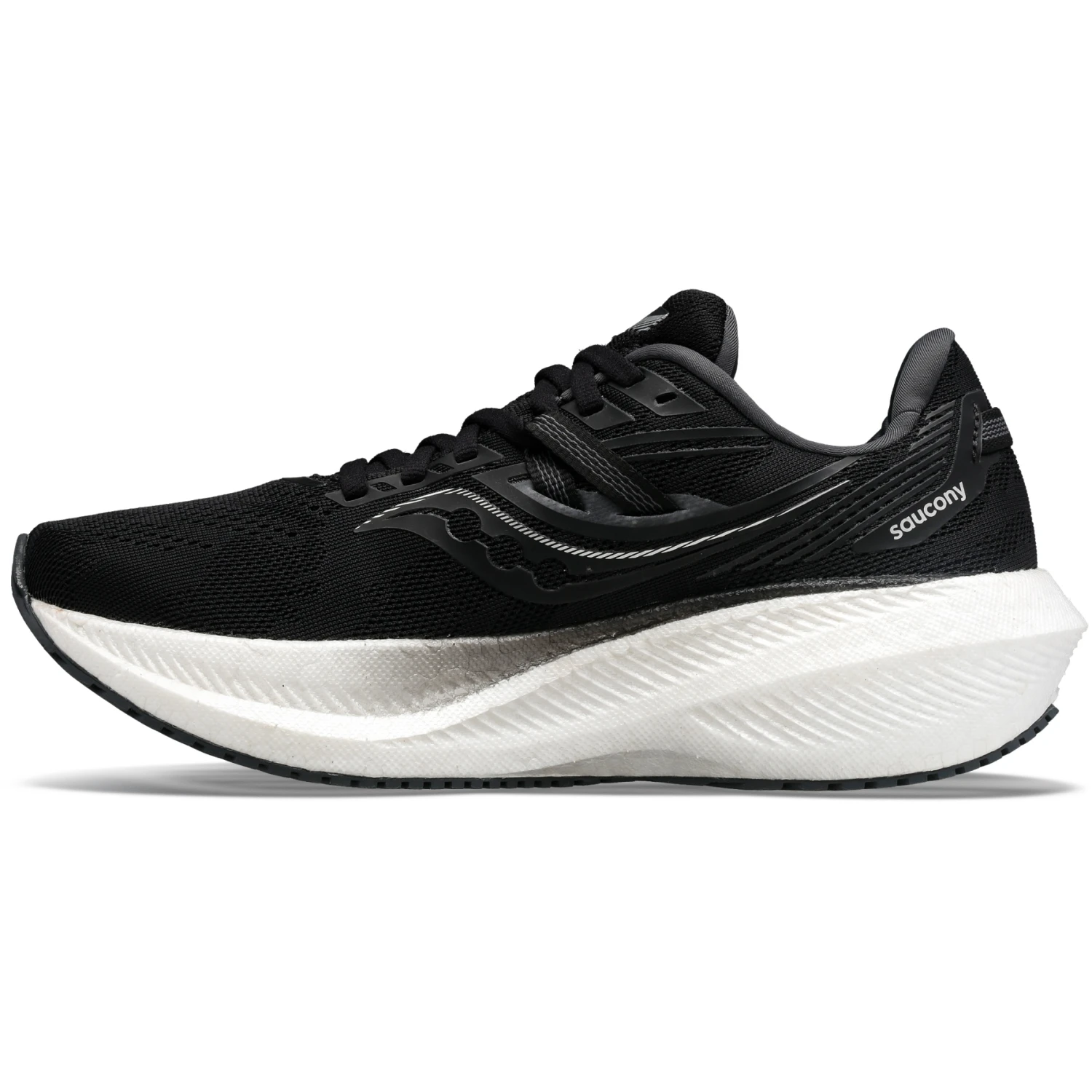 Saucony Triumph 20 Women Road Shoe - Black/white 3 Saucony Triumph 20 Women Road Shoe - Black/white - Image 3