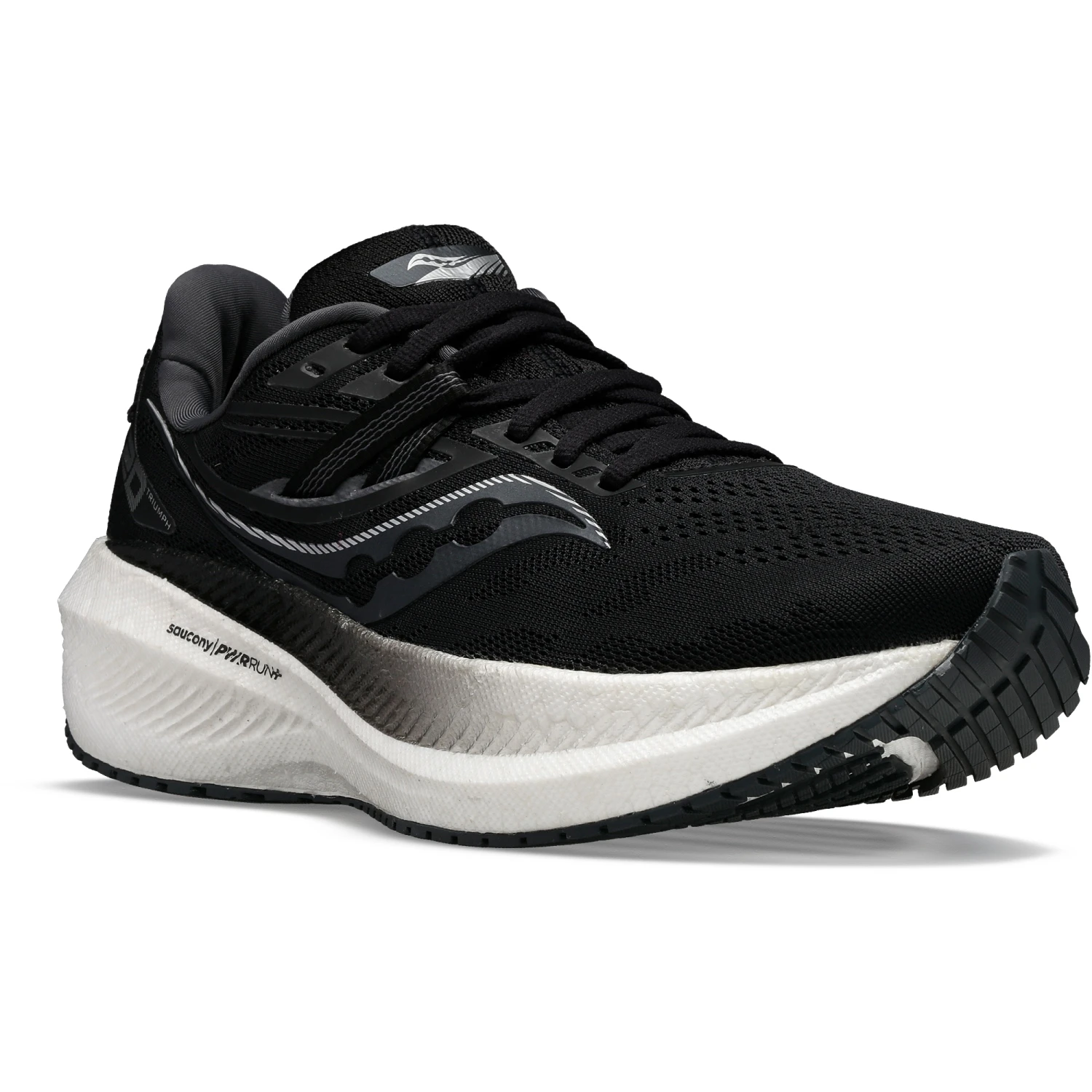 Saucony Triumph 20 Women Road Shoe - Black/white 1 Saucony Triumph 20 Women Road Shoe - Black/white